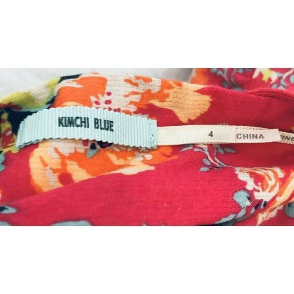 Urban Outfitters Kimchi Blue Womens Size 4 Mini Dress Corset Belt Floral Pink - Picture 6 of 8